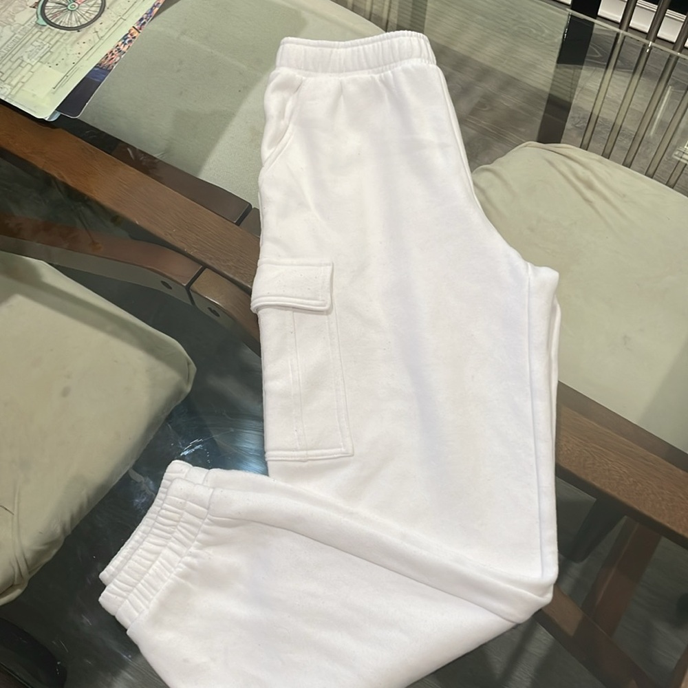 Cargo White Joggers